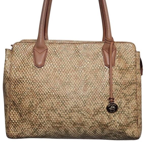 Brahmin Ashby Tote in Beige Parker. Embossed Leather & Very Light Weight Beige - Picture 1 of 7